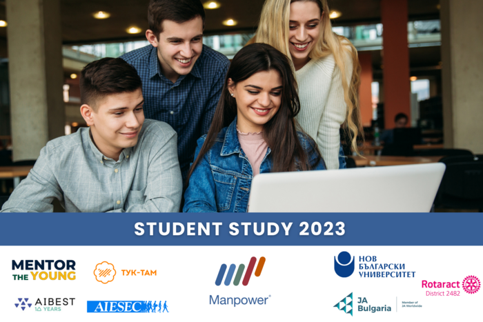СТАРТИРА ПРОВЕЖДАНЕТО НА STUDENT STUDY 2023 - ПРОУЧВАНЕ НАГЛАСИТЕ НА МЛАДИТЕ ТАЛАНТИ